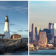 Portland, Maine, and New York, New York